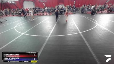 92 lbs Quarterfinal - Braeden Hamill, X-Factor Elite Wrestling vs Max Schroeder, RT Elite Wrestling