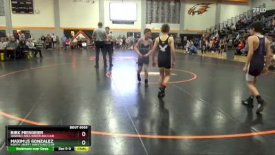 N-19 lbs Quarterfinal - Birk Meisgeier, Waverly Area Wrestling Club vs Maximus Gonzalez, North Liberty Wrestling Club