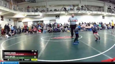 70 lbs Semifinal - Theo Bales, Contenders Wrestling Academy vs Berek Davis, Contenders Wrestling Academy