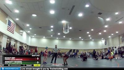 85 lbs Cons. Round 1 - Scout Eby, Midwest Xtreme Wrestling vs Serenity Rogers, Solid Tech Wrestling Club