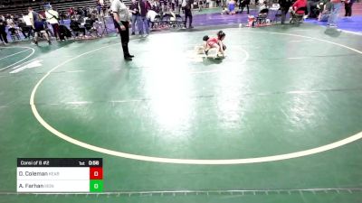 50 lbs Consi Of 8 #2 - Delaney Coleman, Kearny vs Aaliyah Farhan, Iron Horse