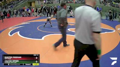 43 lbs Semifinal - Hunter Freeman, Mat Sense vs Colton Zipser, Hi Desert Mat Club