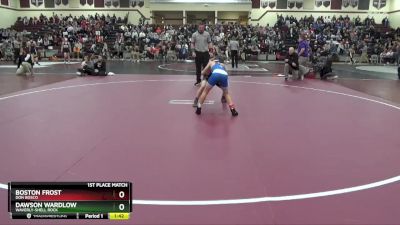 80-83 lbs 1st Place Match - Boston Frost, Don Bosco vs Dawson Wardlow, Waverly-Shell Rock