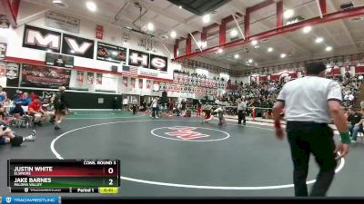 126 lbs Cons. Round 3 - Justin White, Elsinore vs Jake Barnes, Paloma Valley