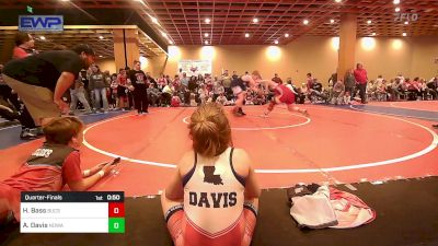 136 lbs Quarterfinal - Harleigh Bass, Buccaneer Wrestling vs Aaron Davis, NORTH DESOTO WRESTLING ACADEMY