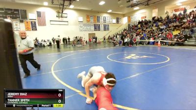 144 lbs Semifinal - Jeremy Diaz, Indio vs Tanner Smith, Cathedral Catholic