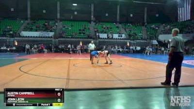 138 lbs Semifinal - Austin Campbell, Athens vs John Leon, Mortimer Jordan HS