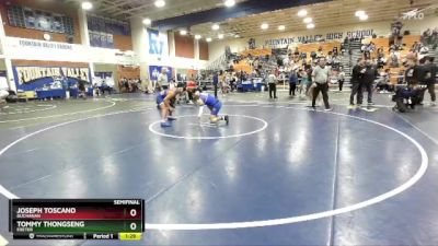 144 lbs Semifinal - Joseph Toscano, Buchanan vs Tommy Thongseng, Exeter