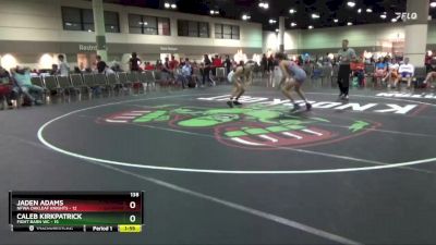 138 lbs Round 3 (6 Team) - Jaden Adams, NFWA Oakleaf Knights vs Caleb Kirkpatrick, Fight Barn WC