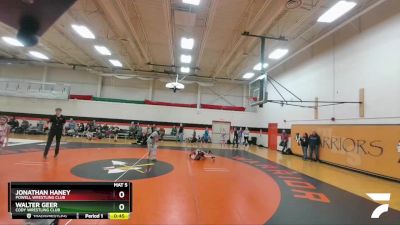 86 lbs Quarterfinal - Jonathan Haney, Powell Wrestling Club vs Walter Geer, Cody Wrestling Club