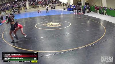 126 lbs Quarterfinal - Nadera Muhammad, Fernley vs Jackie Hernandez, Arbor View