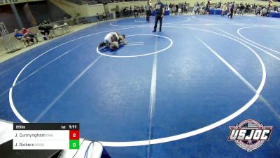 85 lbs Round Of 16 - Jackson Cunnyngham, Oklahoma Wrestling Academy vs Jaxon Rickers, Woodward Youth Wrestling