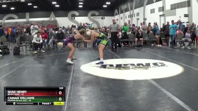 129 lbs 2nd Wrestleback (8 Team) - Shad Henry, Beast Mode vs Cainan Williams, Minions Black (GA)