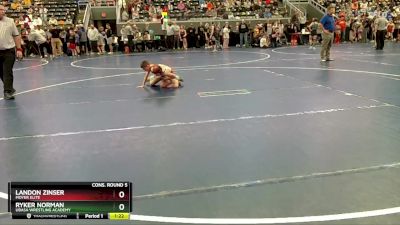 70 lbs Cons. Round 5 - Landon Zinser, Moyer Elite vs Ryker Norman, Ubasa Wrestling Academy