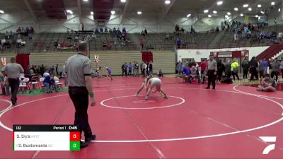 132 lbs 1st Place Match - Sam Bustamante, Indianapolis Bishop Chatard vs Seth Syra, Avon