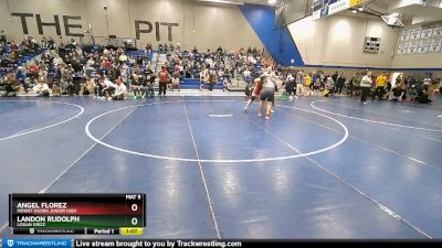 285 lbs Cons. Round 1 - Landon Rudolph, Logan Grizz vs Angel Florez, Mount Ogden Junior High