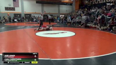 98 lbs Quarterfinal - Cash Carrothers, Lynx Wrestling Club vs Jase Lenox, East Buchanan