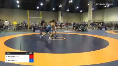 70 kg Prelims - Nicholas Burgard, Compound Wrestling- Great Lakes RTC vs Fidel Mayora, Cliff Keen Wrestling Club