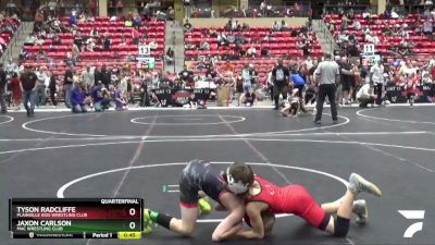 82 lbs Quarterfinal - Jaxon Carlson, MAC Wrestling Club vs Tyson Radcliffe, Plainville Kids Wrestling Club