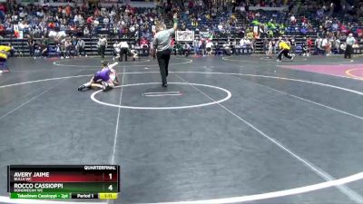 103 lbs Quarterfinal - Rocco Cassioppi, Hononegah WC vs Avery Jaime, Bulls WC