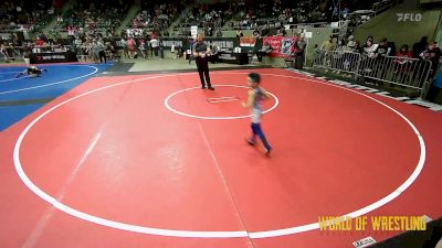 40 lbs Quarterfinal - Jameson Chapman, Gladiator Wrestling Academy vs Braxson Bas, Topeka Blue Thunder