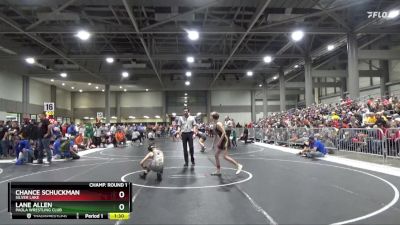 90 lbs Champ. Round 1 - Chance Schuckman, Silver Lake vs Lane Allen, Paola Wrestling Club