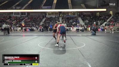 250 lbs Semifinal - Chance Johnson, Maize vs Brandon Price, Leoti Takedown