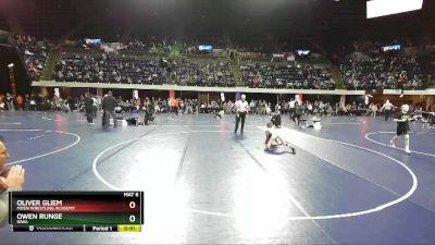 67 lbs Semifinal - Oliver Gliem, Moen Wrestling Academy vs Owen Runge, Iowa