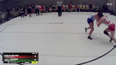 128 lbs Round 4 (8 Team) - Lacy Lemburg, Nebraska Blue vs Evelyn Becher, Nebraska Red