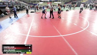 190 lbs Cons. Round 3 - Rene Delgado, Casa Roble High School Wrestling vs Cooper Cook, Elevate Wrestling Club