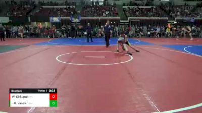 94 lbs Cons. Round 2 - Kalen Vanek, Cascade Little Guy Wrestling vs Weston Kirkland, Glasgow Wrestling Club