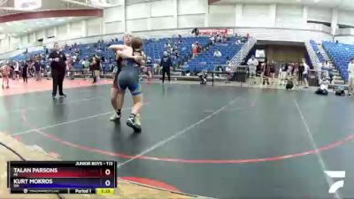 113 lbs Semifinal - Talan Parsons, MI vs Kurt Mokros, OH