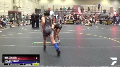 92 lbs Round 2 (4 Team) - Ava Ocampo, Beast Mode WA Pink vs Hailey Malloy, BadBass