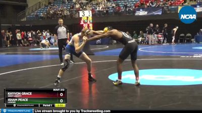 141 lbs Cons. Round 2 - Khyvon Grace, West Liberty vs Isham Peace, Lander