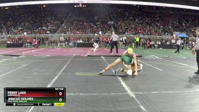 D4-126 lbs Quarterfinal - Perry Lake, Bronson HS vs Jericho Holmes, Pine River Area HS