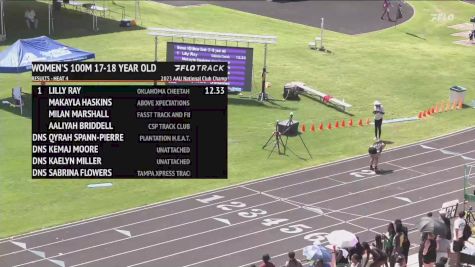 Youth Women's 100m, Prelims 5 - Age 17-18