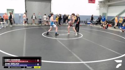 152 lbs X Bracket - Cody Coonrod, Soldotna Whalers Wrestling Club vs Zane Gerlach, Avalanche Wrestling Association