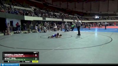 44 lbs Champ. Round 1 - Wendell Chaltraw, Smithfield Youth Wrestling vs Wyatt Deal, Williamsburg Wrestling Clib