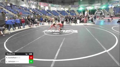 123 lbs Round Of 16 - Keegan Gustafson, Black Fox Wr Acd vs Lance Johnson, Natrona Colts