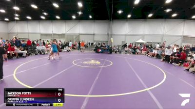 160 lbs Placement Matches (8 Team) - Jackson Potts, Oregon vs Griffin Lundeen, Minnesota Blue