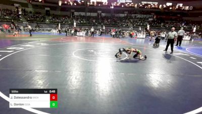 50 lbs Semifinal - Jace Dalessandro, Orchard South WC vs Liam Donlon, Cedar Grove