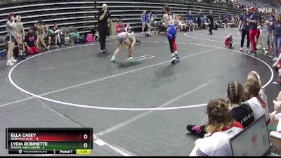 89 lbs Semis & 1st Wrestleback (8 Team) - Ella Casey, Nebraska Blue vs Lydia Robinette, Kansas Aqua Lizard