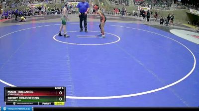 122 lbs Semis & 1st Wrestleback (8 Team) - Mark Trillanes, Scappoose vs Brody Vondoering, Estacada