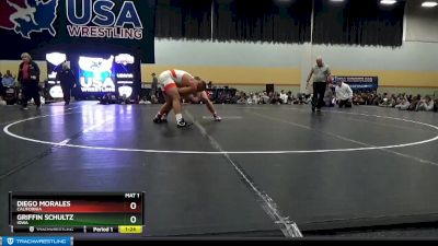 215 lbs 1st Place Match - Diego Morales, California vs Griffin Schultz, Iowa