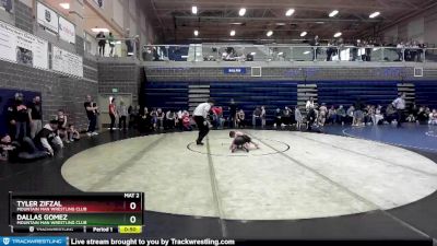 55 lbs Cons. Round 2 - Dallas Gomez, Mountain Man Wrestling Club vs Tyler Zifzal, Mountain Man Wrestling Club