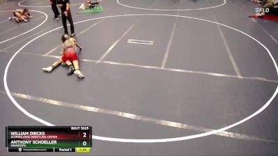 102 lbs Cons. Round 4 - William Dircks, Scoring Edge Wrestling Center vs Anthony Schoeller, Minnesota