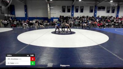 138 lbs Quarterfinal - Mason Hinshaw, Marblehead/Swampscott vs Omid Sabr, Worcester Tech