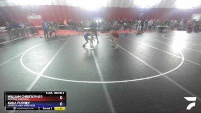 120 lbs Cons. Round 2 - William Christopher, Aviators Wrestling vs Koda Purney, LaCrosse Area Wrestlers