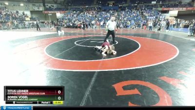 71 lbs 5th Place Match - Titus Lehner, Cle Elum Mat Miners Wrestling Club vs Soren Vogel, Punisher Wrestling Company