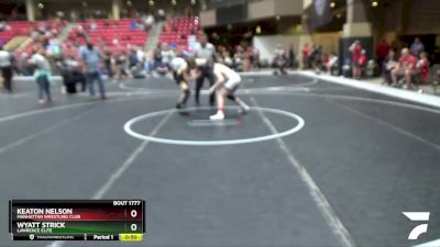 100 lbs Semifinal - Keaton Nelson, Manhattan Wrestling Club vs Wyatt Strick, Lawrence Elite